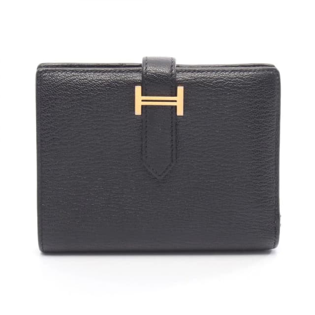 Hermès Bifold Wallet Bearn Compact Black Leather in Black Leather from The Reluxe, photo 1 of 1