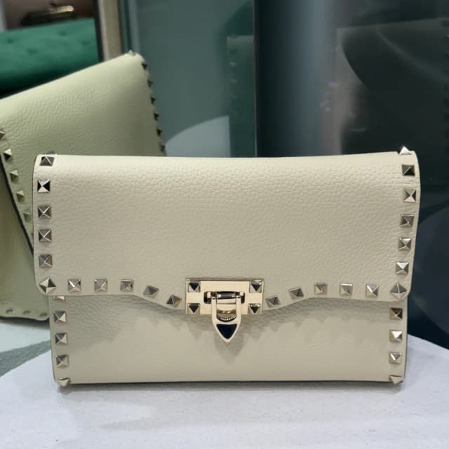 Valentino Garavani Small Rockstud Crossbody Ivory in White Suede from Revivre Luxury Consignment, photo 1 of 1