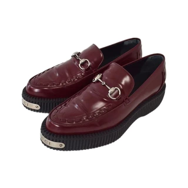 Gucci Creeper Loafers Horsebit Leather Thick Sole Metal Plate Bordeaux 9 in Burgundy Leather from The Reluxe, photo 1 of 1
