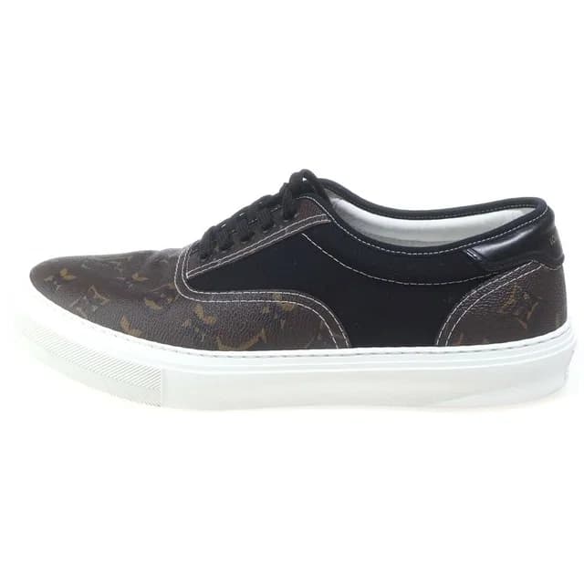 Louis Vuitton Trocaderoline Leather Low-Cut Sneakers Brown Black in Black Leather from The Reluxe, photo 1 of 1
