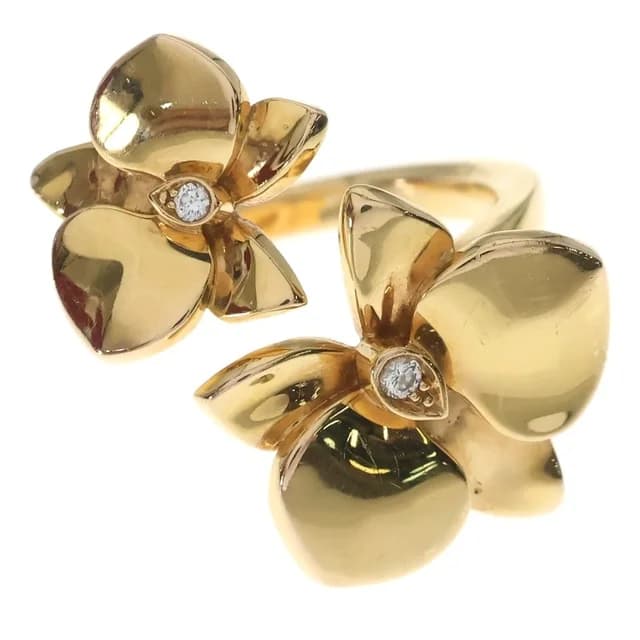 Cartier 18k Yellow Gold Caresse D'orchidees Par Ring Carre Diamond in Yellow from The Reluxe, photo 1 of 1