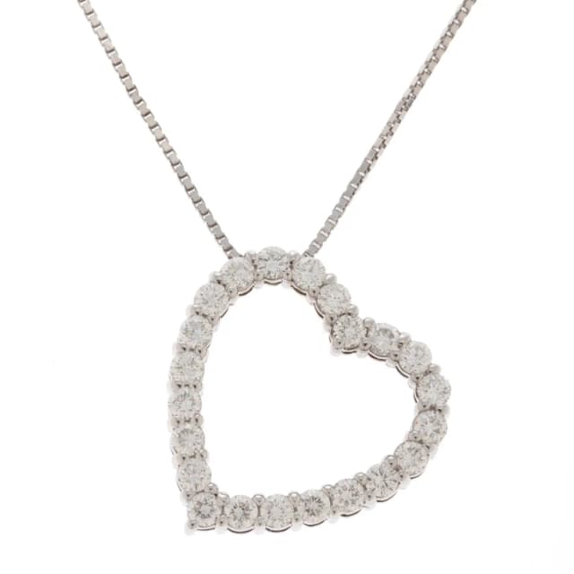 Gucci Heart Motif NC WG D Necklace 18k White Gold 18k Diamond in White from The Reluxe, photo 1 of 1