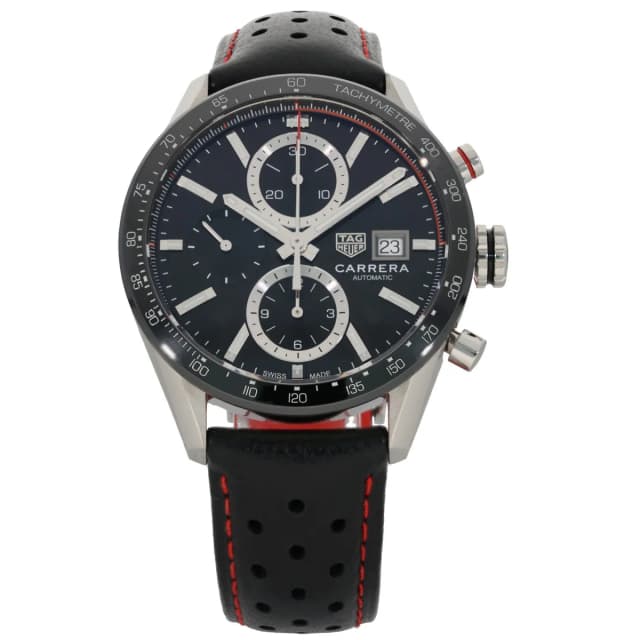 TAG Heuer Carrera CBM2110-0 41mm Stainless Steel Watch in Leather from H&T, photo 1 of 1