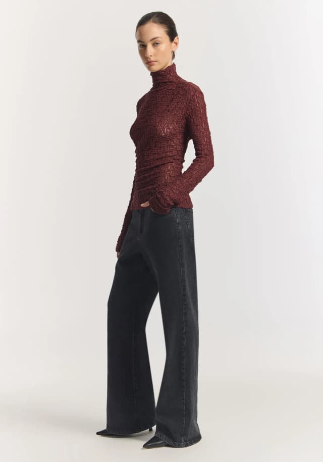 VIKTORIA & WOODS Luna Skivvy in GARNET, image 1 of 1 from Viktoria & Woods
