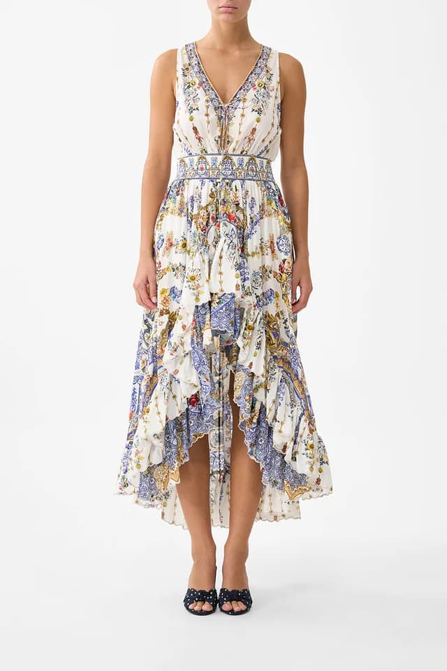 Camilla eBoutique V NECKLINE HIGH LOW DRESS THE POTTERY PARLOUR, image 1 of 1 from CAMILLA