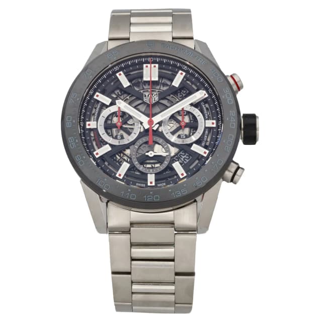 TAG Heuer Carrera CBG2A10 45mm Stainless Steel Watch from H&T, photo 1 of 1