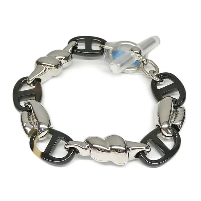Hermès Bracelet Chaine D'Ancre Rivage Metal Horn Silver 18.0 Seashell in Silver from The Reluxe, photo 1 of 1