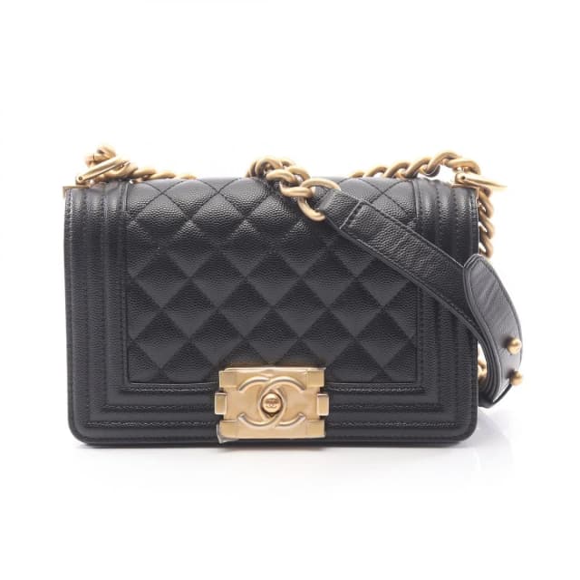 Chanel Shoulder Bag Black Caviar Leather Chain in Black Caviar leather from The Reluxe, photo 1 of 1