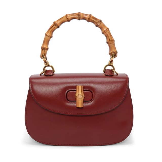 Gucci Bamboo 1947 Small Bag in Rosso Ancora Calfskin from Blue Spinach, photo 1 of 1