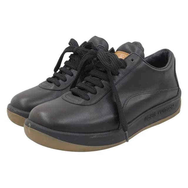 Louis Vuitton Low-Top Sneakers Black in Black Leather from The Reluxe, photo 1 of 1