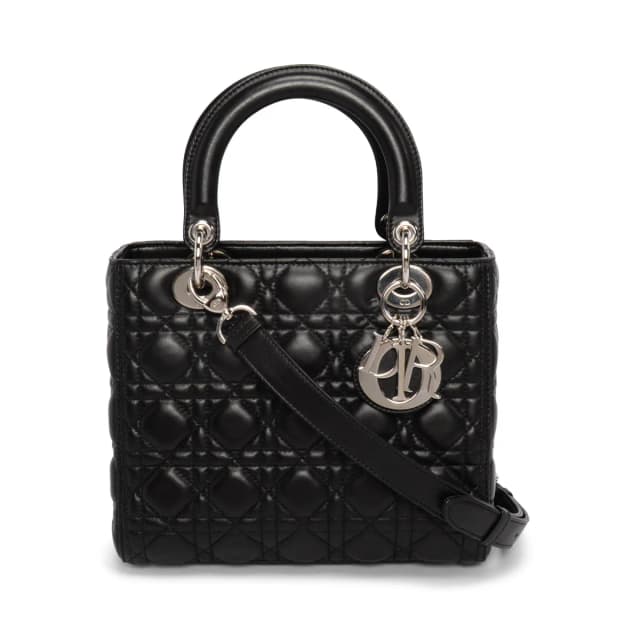 Cannage Medium Lady Dior Bag in Black Lambskin from Blue Spinach, photo 1 of 1