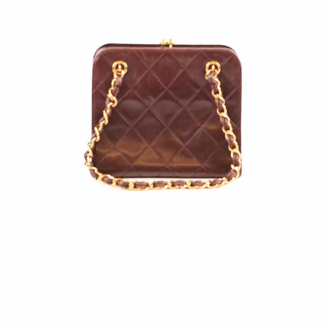 Chanel Kisslock Vintage Bag Burgundy Lambskin (4 Series) in Burgundy Lambskin from The Purse Affair, photo 1 of 1