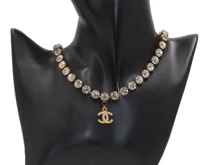 Chanel CC Logo Rhinestone Necklace from The Reluxe, photo 1 of 1