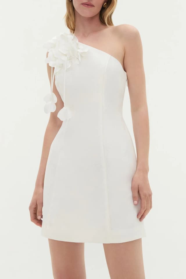 AJE Camille Mini Dress in IVORY, image 1 of 1 from Aje
