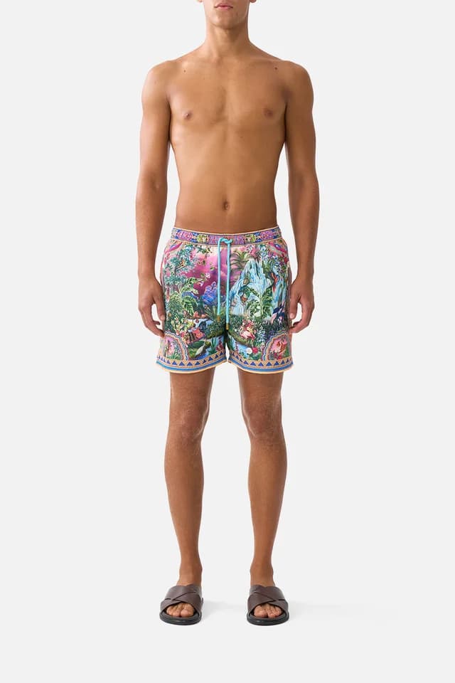 Camilla eBoutique MID LENGTH BOARDSHORT WITH ELASTIC WAIST TURKISH DELIGHT, image 1 of 1 from CAMILLA