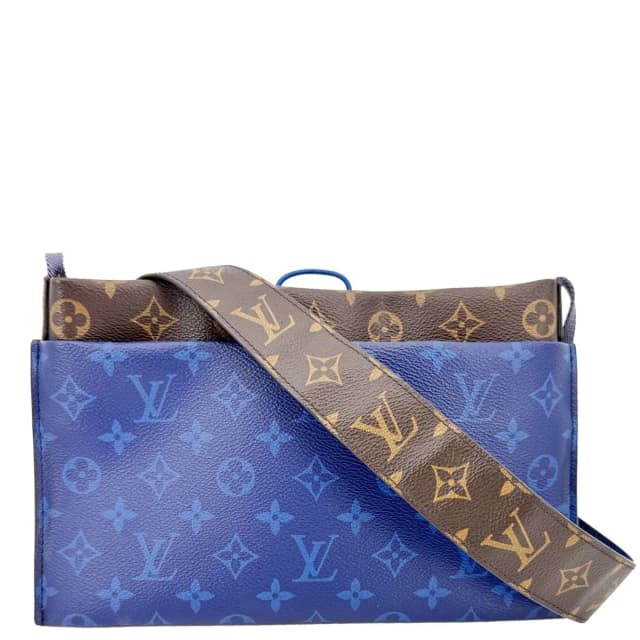 Louis Vuitton Outdoor Small Monogram Canvas Pouch Pacific Blue in Blue Coated canvas from Dallas Designer Handbags, photo 1 of 1