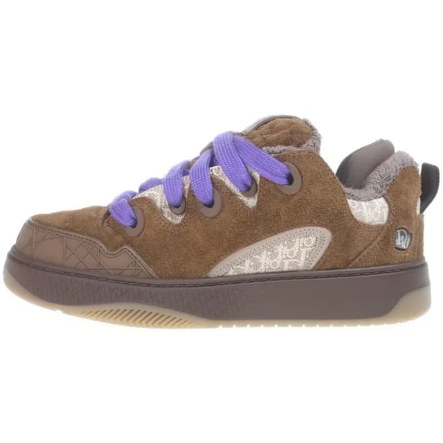 Dior Oblique Skater Sneakers Brown Purple 41 in Brown from The Reluxe, photo 1 of 1