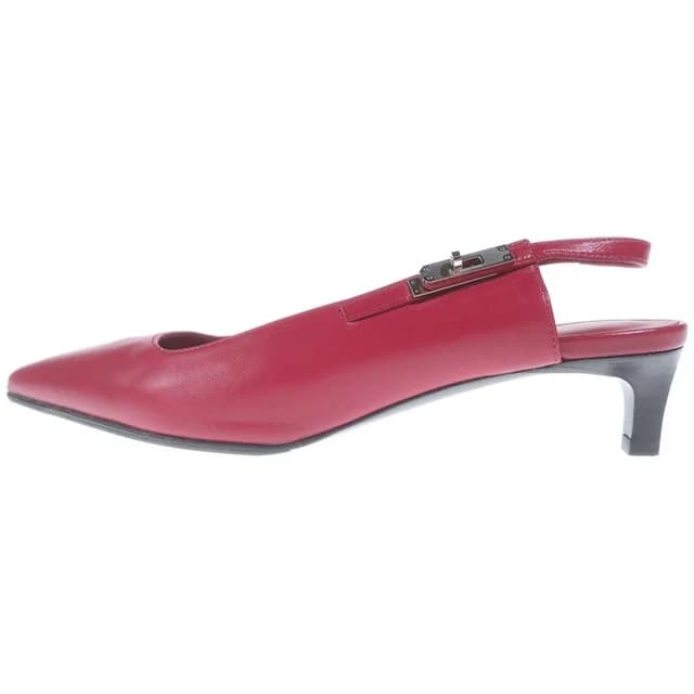 Hermès Lovely Flat Shoes Heels Pumps Kelly Pointed Toe Rose in Pink from The Reluxe, photo 1 of 1