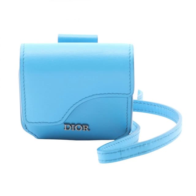 Dior Mobile Smartphone Saddle Airpods Pro Case Starquoise Blue Shoulder Bag in Blue Leather from The Reluxe, photo 1 of 1