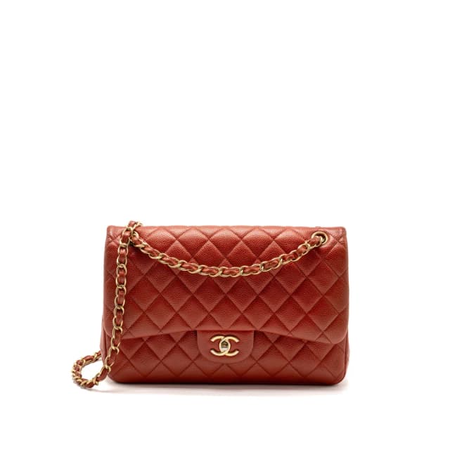 Chanel Jumbo Classic Double Flap Bag Caviar Red GHW in Red Caviar leather from EMIER, photo 1 of 1