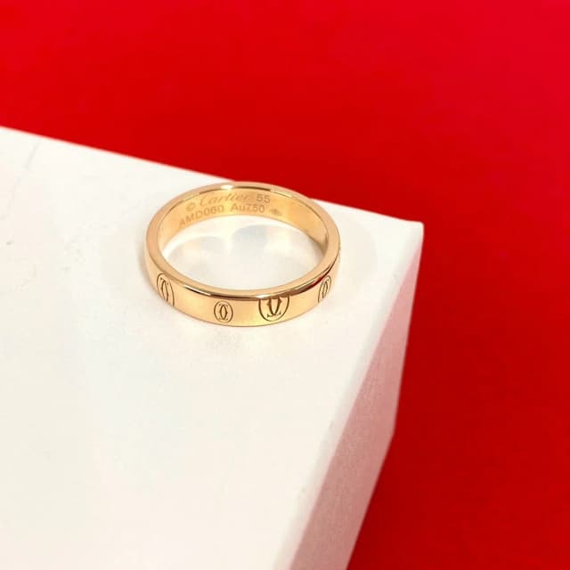 Cartier Happy Birthday Ring Logo Stamp 55 Pink Gold in Pink from The Reluxe, photo 1 of 1