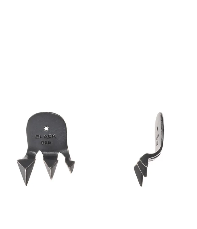 Maria Black Shark Reverse Earring, Oxidized Silver, image 1 of 1 from Cultstatus