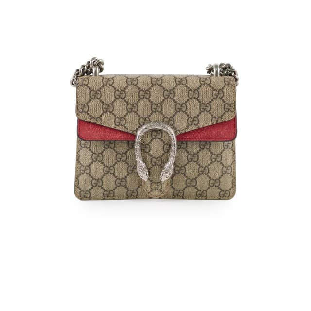 Gucci Dionysus Mini Supreme Red in Red Suede from The Purse Affair, photo 1 of 1