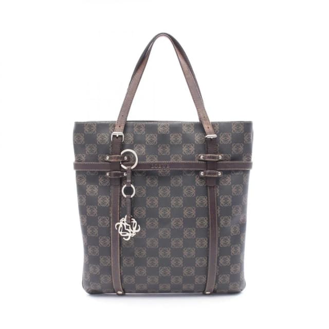 Loewe Tote Bag Repeat Anagram Dark Brown Canvas Leather in Brown Canvas from The Reluxe, photo 1 of 1