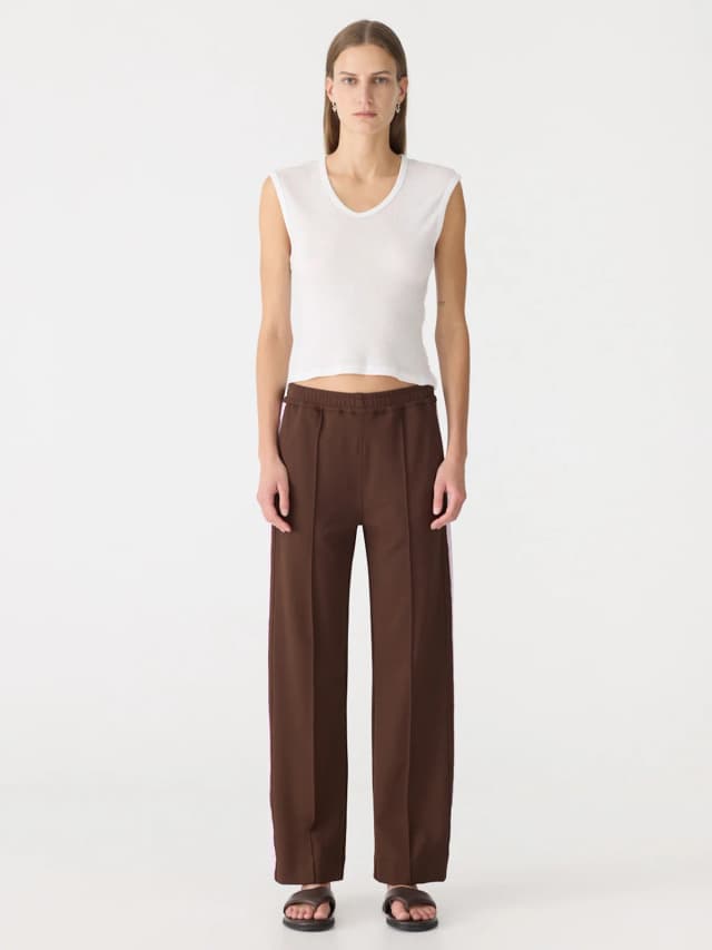 Bassike Pique Stripe Detail Pant, image 1 of 1 from bassike