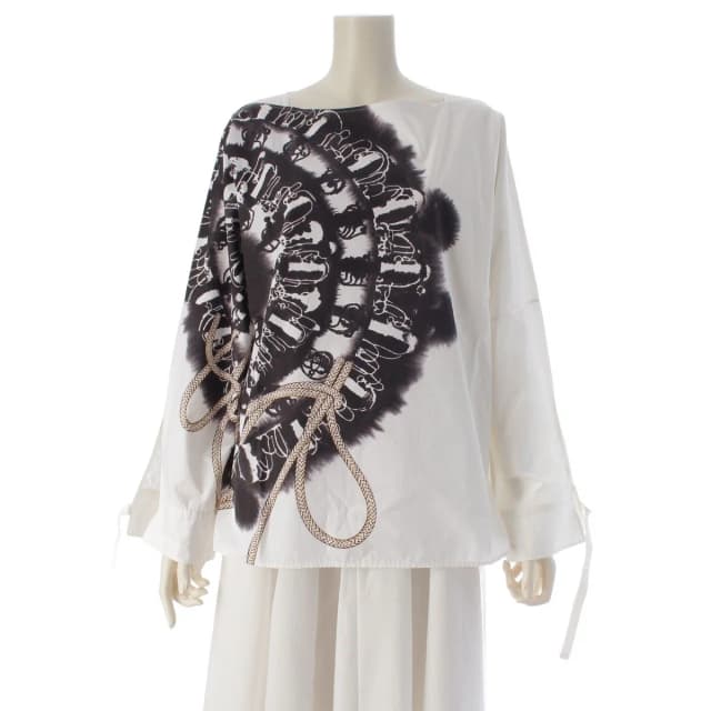 Hermès Cotton Side Slit Blouse Top Black 36 in Black from The Reluxe, photo 1 of 1