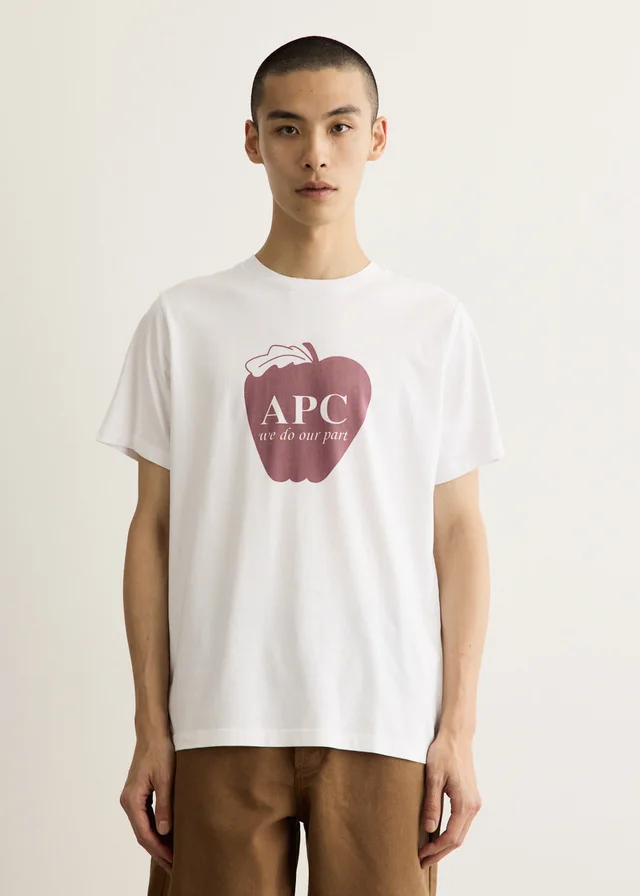 A.P.C. Pomme T-Shirt in AAB WHITE, image 1 of 1 from Incu
