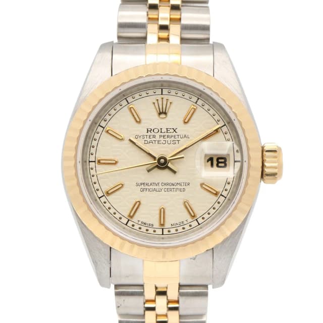 Rolex Watch Datejust T Number Ivory Con BA 18K Stainless Steel in White from The Reluxe, photo 1 of 1