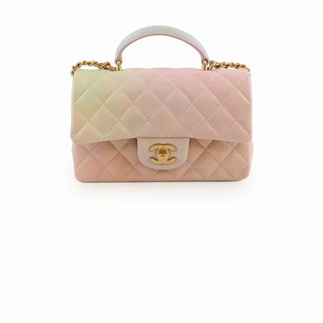 Chanel Top Handle Mini Rectangle Rainbow (microchip) from The Purse Affair, photo 1 of 1