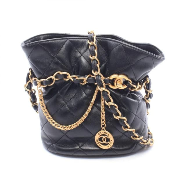 Chanel Shoulder Bag Quilted Black Lambskin in Black Lambskin from The Reluxe, photo 1 of 1