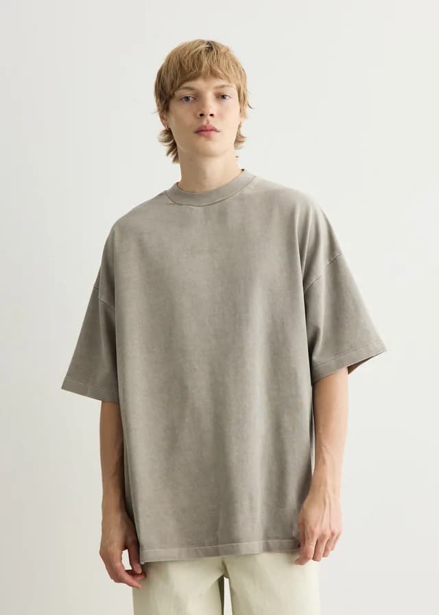 Fear of God Essentials Signature 90s Short Sleeve T-Shirt in FADED SEAL, image 1 of 1 from Incu