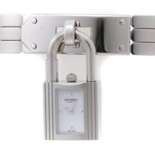 Hermès Kelly Mini Watch Stainless Steel White Dial in White from The Reluxe, photo 1 of 1