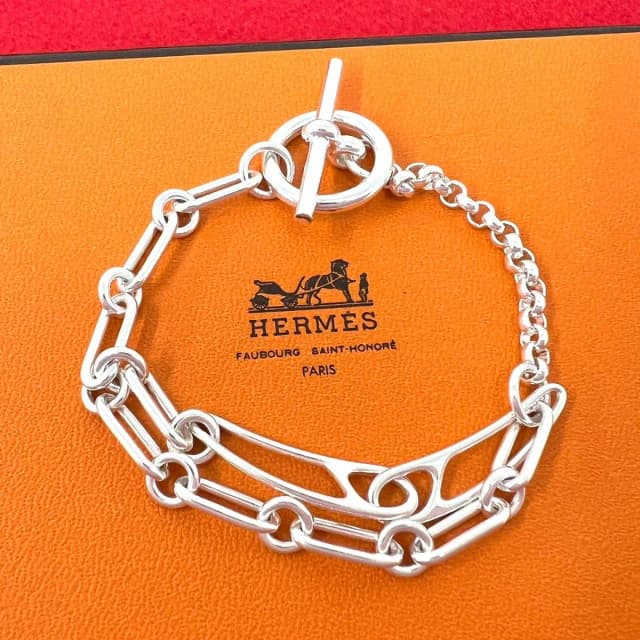 Hermès Chaine D'ancre Punk LG Bracelet 925 Sterling Silver in Silver from The Reluxe, photo 1 of 1