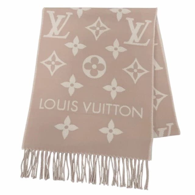 Scarf LV Essential 100% Wool Beige Rose 170 34 in Beige Wool from The Reluxe, photo 1 of 1