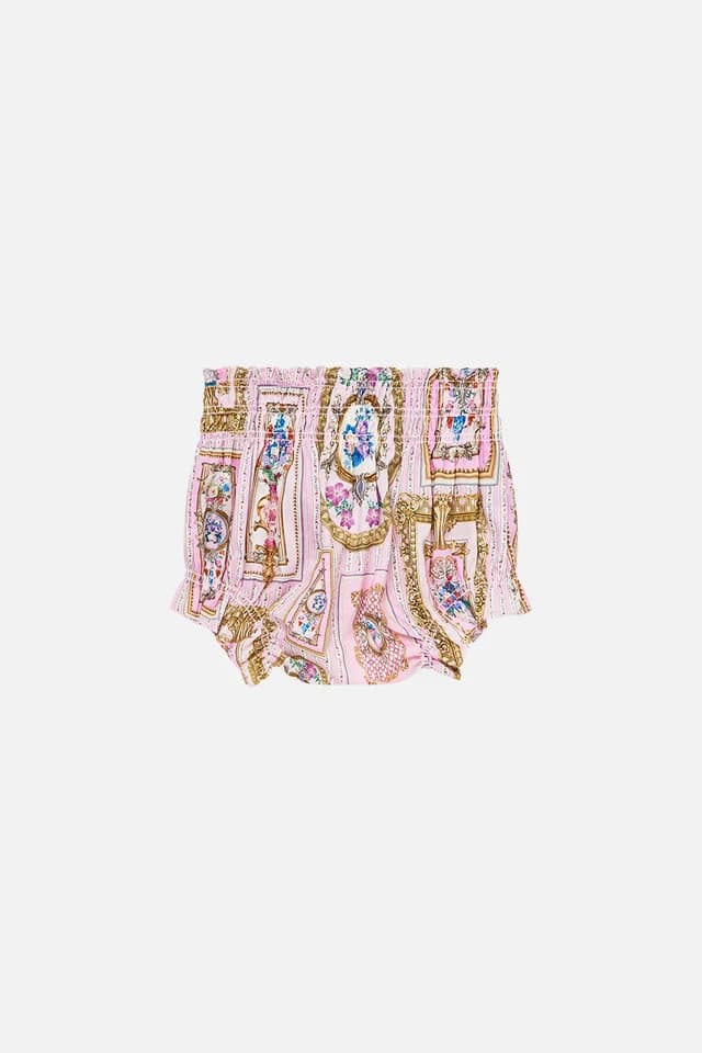 Camilla eBoutique BABIES SHIRRED WAIST BLOOMER WITH BOW PALATIAL PASTELS, image 1 of 1 from CAMILLA