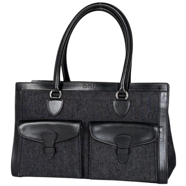 Dior Tote Bag Denim Black in Black Denim from The Reluxe, photo 1 of 1
