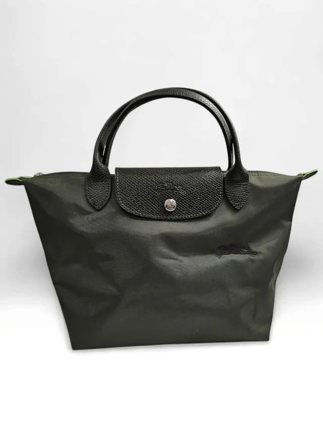 Longchamp Le Pliage Olive Green Nylon Small Folding Tote Handbag in black|green Nylon from Poshmark, photo 1 of 1