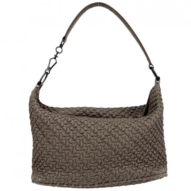 Bottega Veneta One Shoulder Bag Leather Brown Matte Black in Black Leather from The Reluxe, photo 1 of 1