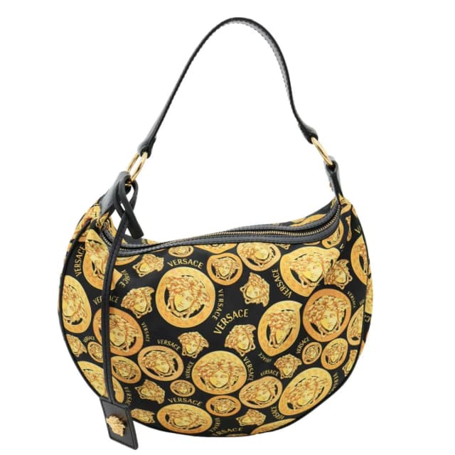 Versace Nylon Medusa Amplified Print Hobo Bag Multicolor in Multicolor Nylon from Dallas Designer Handbags, photo 1 of 1