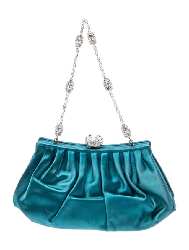 Judith Leiber Evening Bag in blue Satin from The RealReal, photo 1 of 1