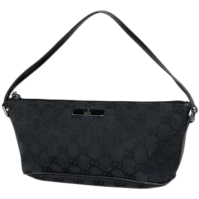 Gucci Handbag GG Pattern Pouch Canvas Black in Black Canvas from The Reluxe, photo 1 of 1