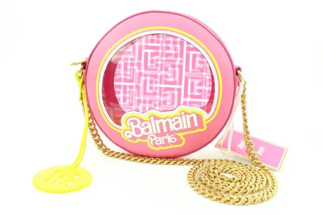 Balmain Barbie Translucent Pink Disco Round Crossbody Bag in Pink Leather from Bagriculture, photo 1 of 1