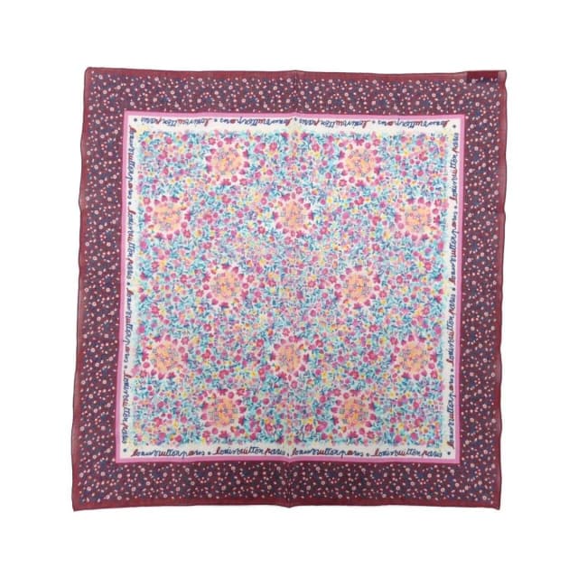 Louis Vuitton Carre Flower Scarf Fuchsia in Pink Silk from The Reluxe, photo 1 of 1