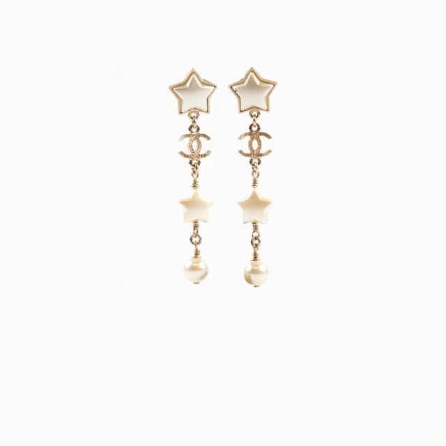 Chanel CC Star Drop Pearl Earrings Costume Jewellery from The Purse Affair, photo 1 of 1