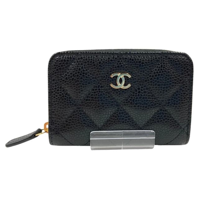Chanel Quilted Classic Zip Coin Purse Caviar Leather Case Ap0216 Black in Black Caviar leather from The Reluxe, photo 1 of 1