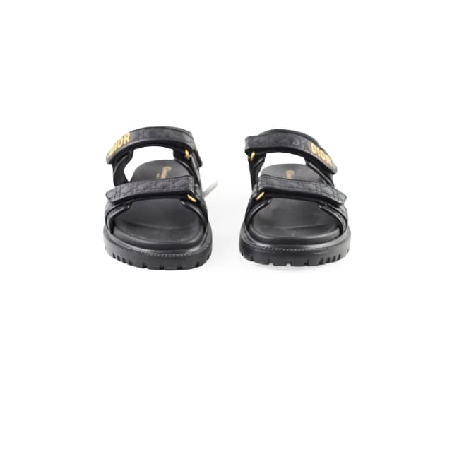 Dior Quilted Calfskin Dioract Sandals Black Size 41 in Black Calfskin from The Purse Affair, photo 1 of 1